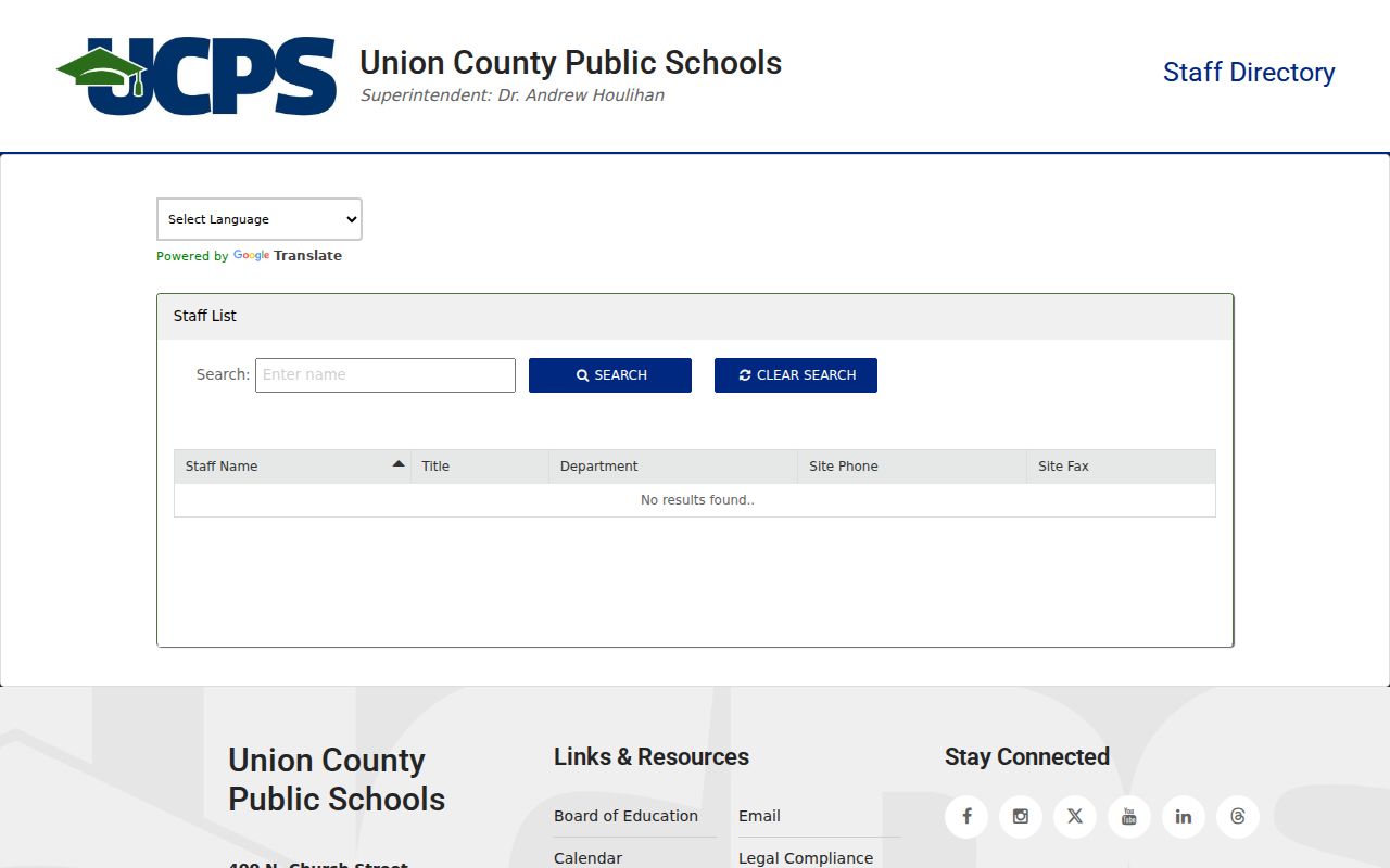 Waxhaw people directories UCPS staff directory search