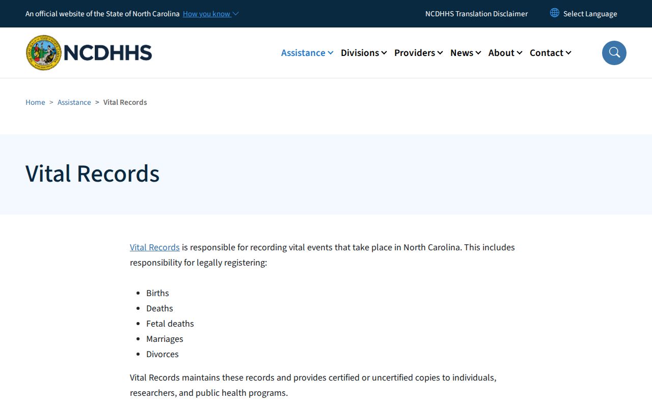 Waxhaw people search using North Carolina vital records services